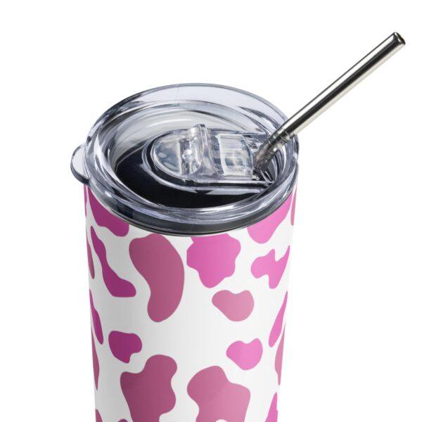 Pink Animal Print Stainless Steel Drinks Tumbler 20oz - Image 6