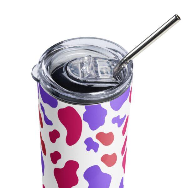 Purple Pink Animal Print Stainless Steel Drinks Tumbler 20oz - Image 7