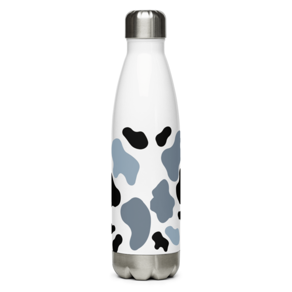 Grey Black Animal Print Stainless Steel Water Bottle 17oz