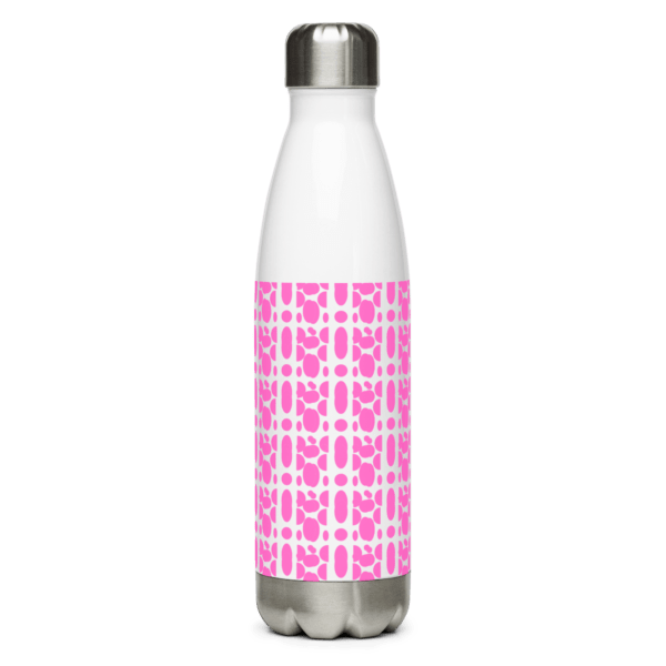 Pink Tortoiseshell Stainless Steel Water Bottle 17oz