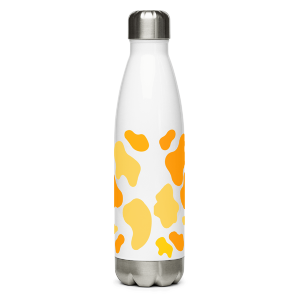 Yellow Orange Animal Print Stainless Steel Water Bottle 17oz