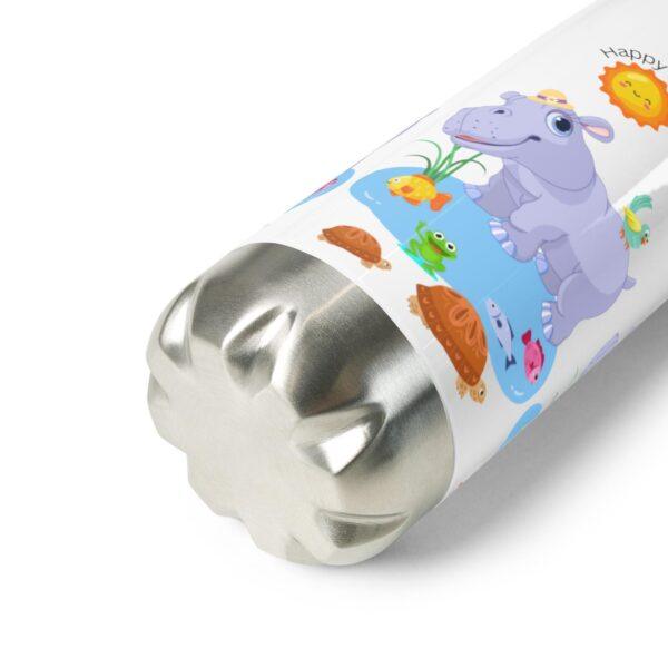 Happy Hippo Stainless Steel Water Bottle 17oz - Image 4