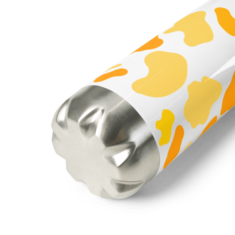 yellow-orange-animal-print-water-bottle-17-oz