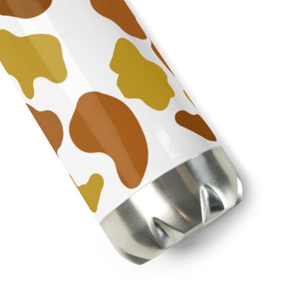 Brown Animal Print Stainless Steel Water Bottle 17oz - Image 3