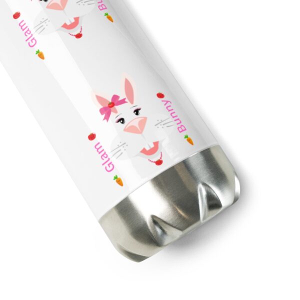 Glam Bunny Stainless Steel Water Bottle 17oz - Image 2