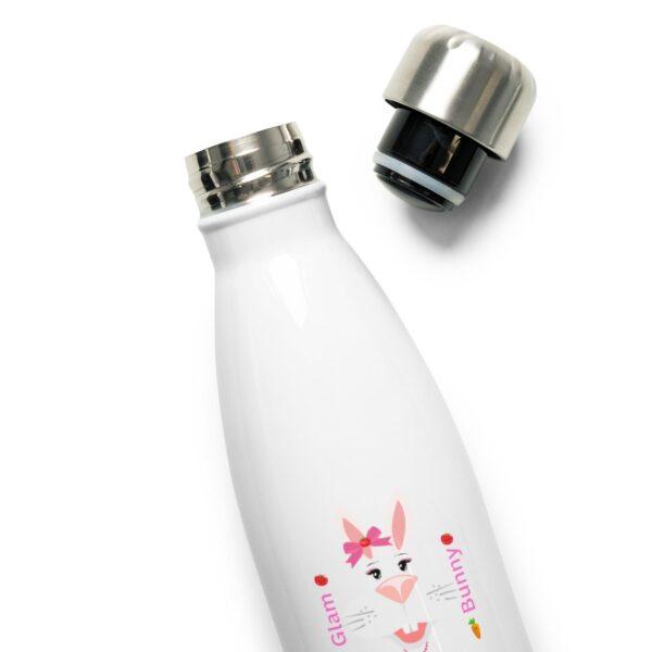 Glam Bunny Stainless Steel Water Bottle 17oz - Image 3