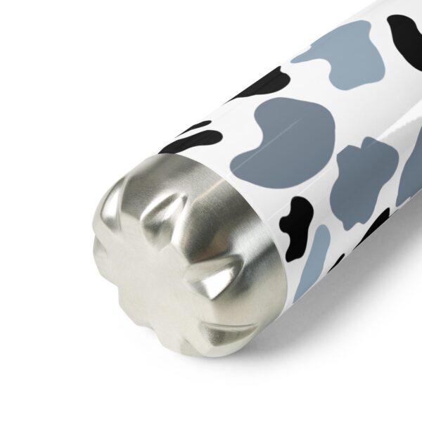 Grey Black Animal Print Stainless Steel Water Bottle 17oz - Image 3