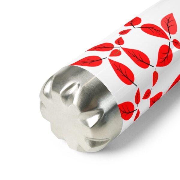 Red Leaf Stainless Steel Water Bottle 17oz - Image 3