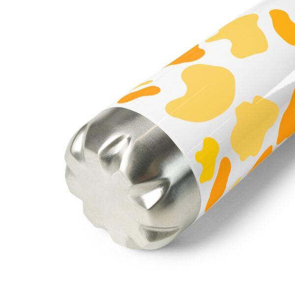 Yellow Orange Animal Print Stainless Steel Water Bottle 17oz - Image 4