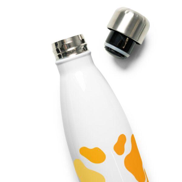 Yellow Orange Animal Print Stainless Steel Water Bottle 17oz - Image 2