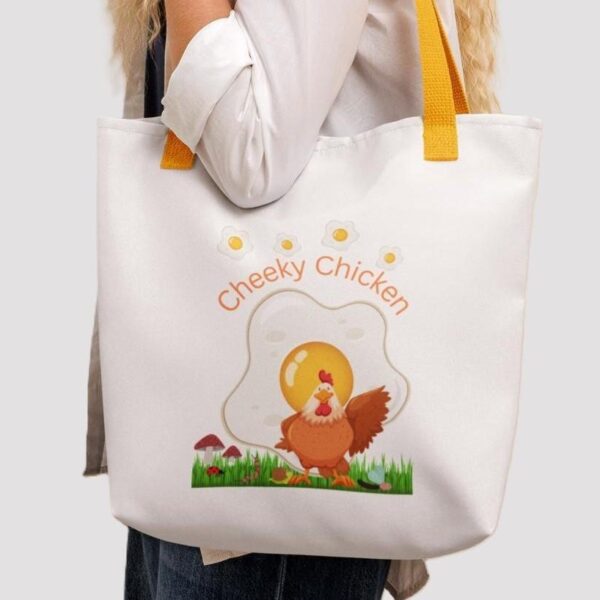 Cheeky Chicken Polyester Tote Bag