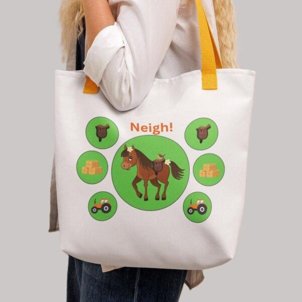 Neigh! Polyester Tote bag