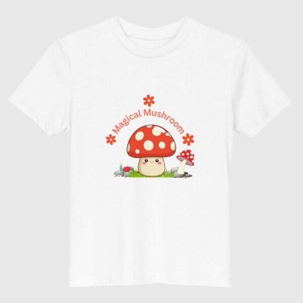 Organic Cotton Magical Red and White Spotted Mushroom Children's T-shirt