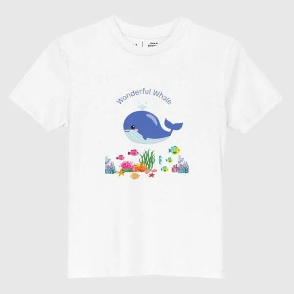 Organic Cotton Wonderful Whale Children's T-shirt