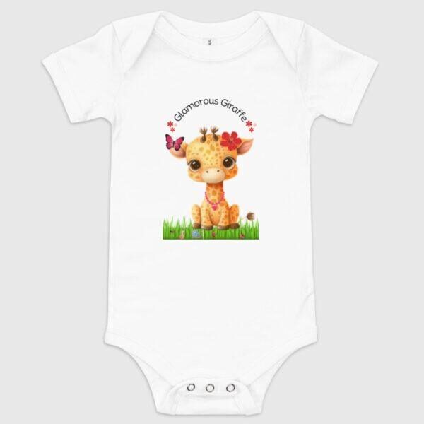 Glamorous Giraffe Baby Bodysuit