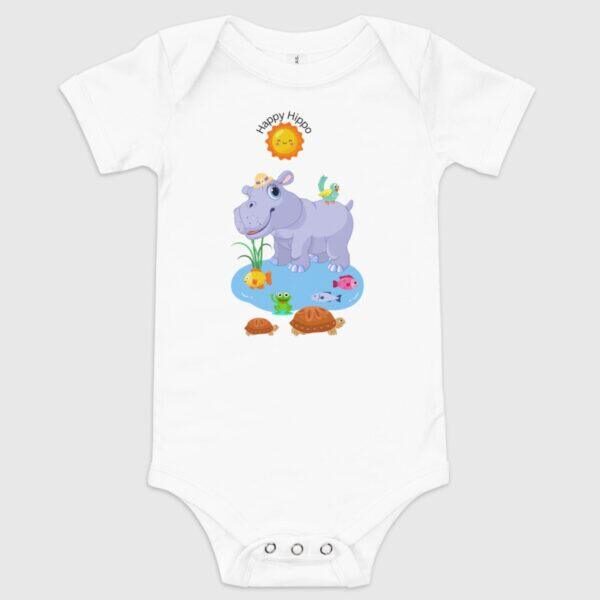 Happy Hippo Baby Bodysuit