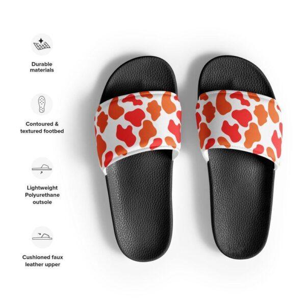 Women's Orange Animal Print Slides