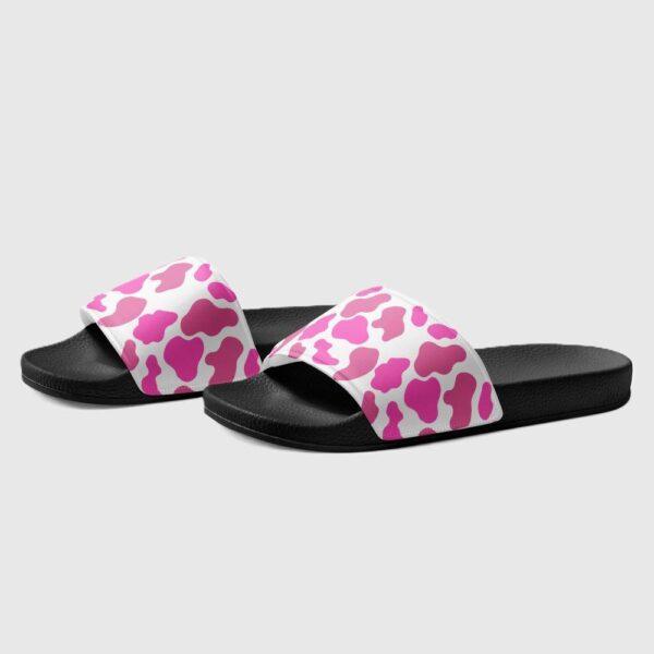 Women's Pink Animal Print Slides