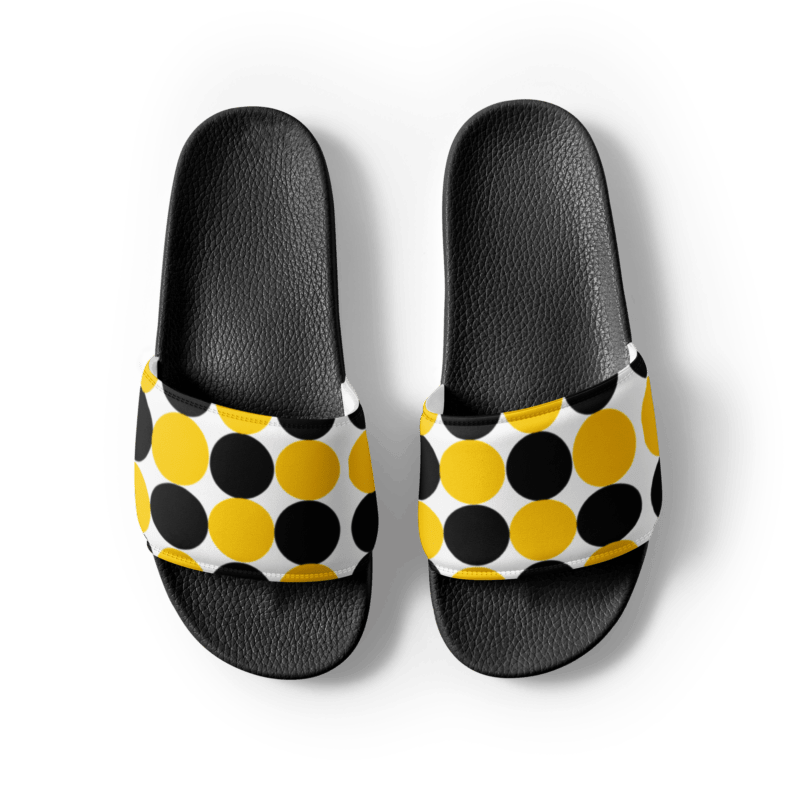 yellow-black-spotted-womens-slides