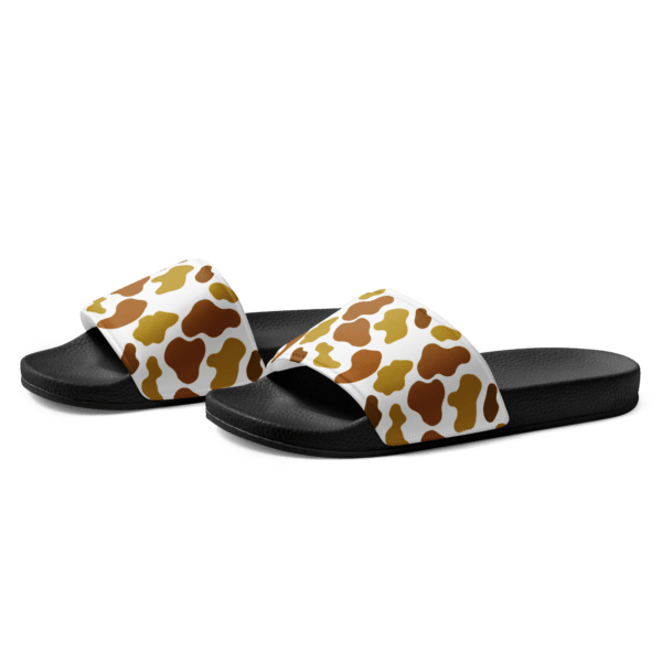 Women's Brown Animal Print Slides - Image 3