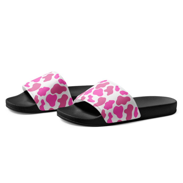 Women's Pink Animal Print Slides - Image 3