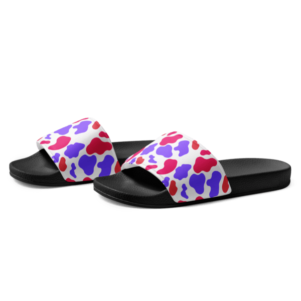 Women's Purple Pink Animal Print Slides - Image 3