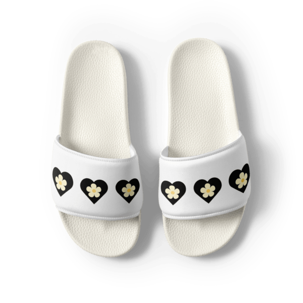 flower-black-heart-womens-slides