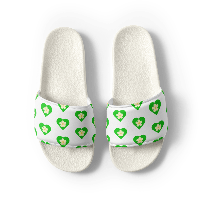 flower-green-hearts-womens-slides