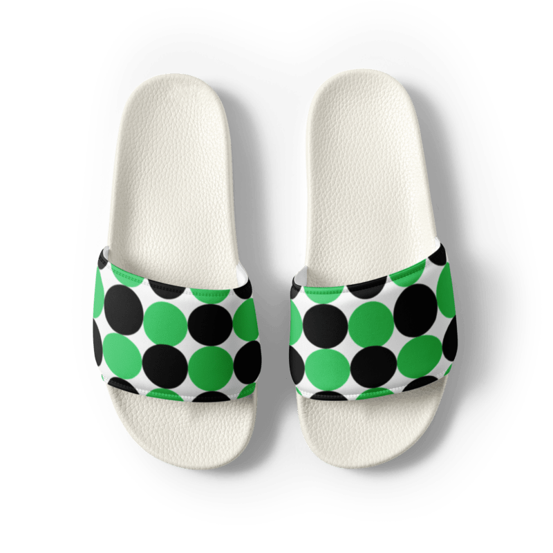 green-black-spotted-womens-slides