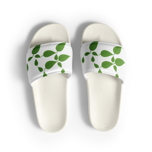 Women's Green Leaf Slides