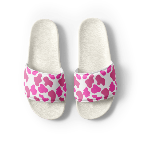 Women's Pink Animal Print Slides