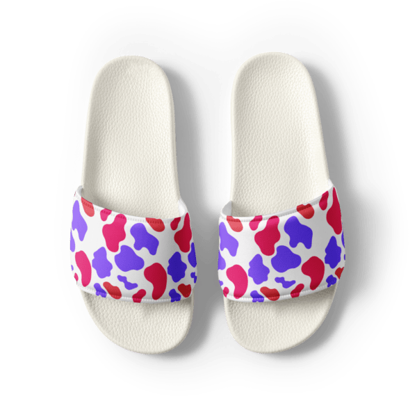 Women's Purple Pink Animal Print Slides