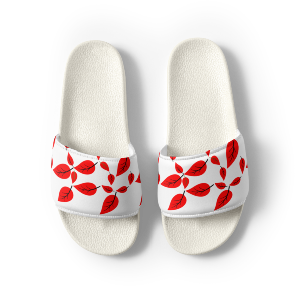 Women's Red Leaf Slides