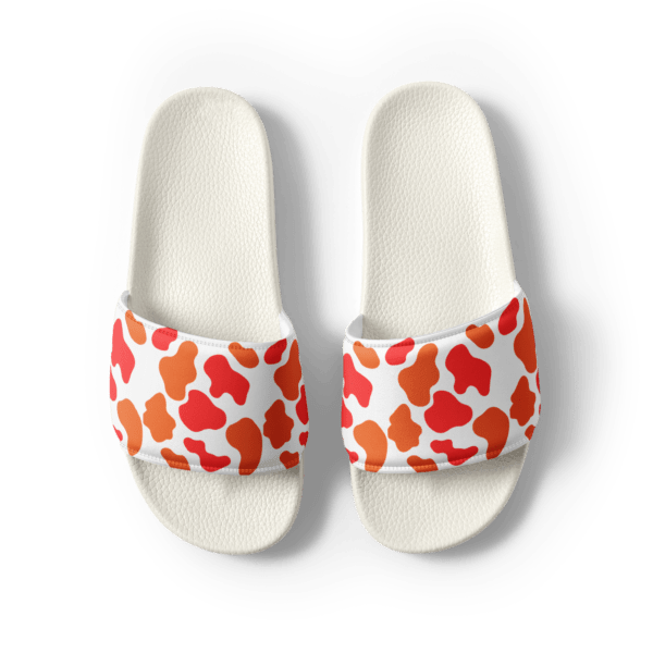 Women's Orange Animal Print Slides