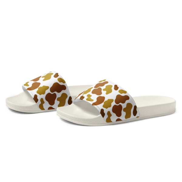 Women's Brown Animal Print Slides - Image 4