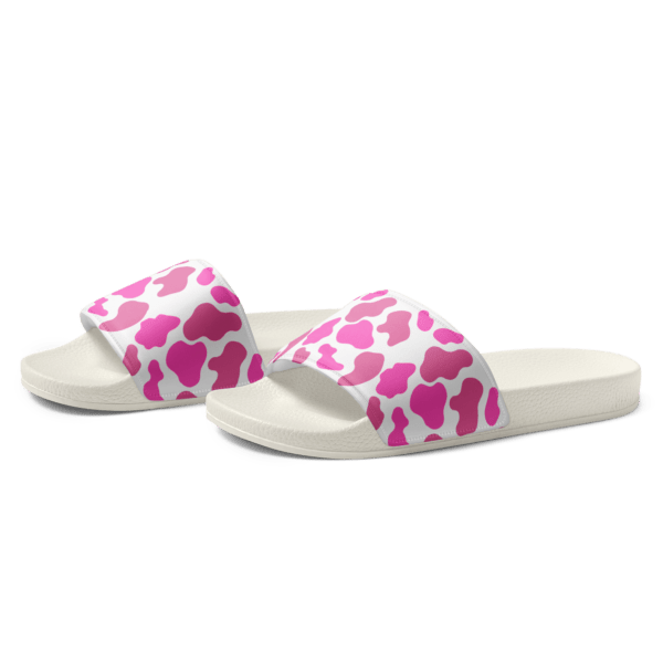 Women's Pink Animal Print Slides - Image 4