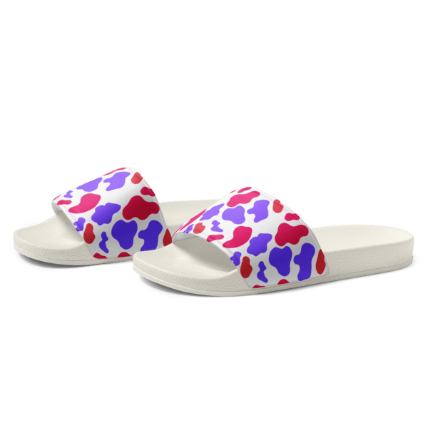 Women's Purple Pink Animal Print Slides - Image 4