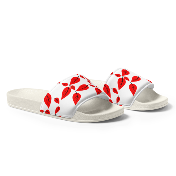 Women's Red Leaf Slides - Image 2