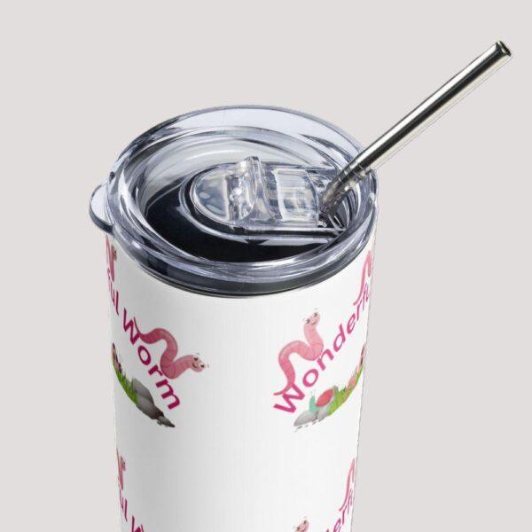 Wonderful Pink Worm Stainless Steel Drinks Tumbler 20oz