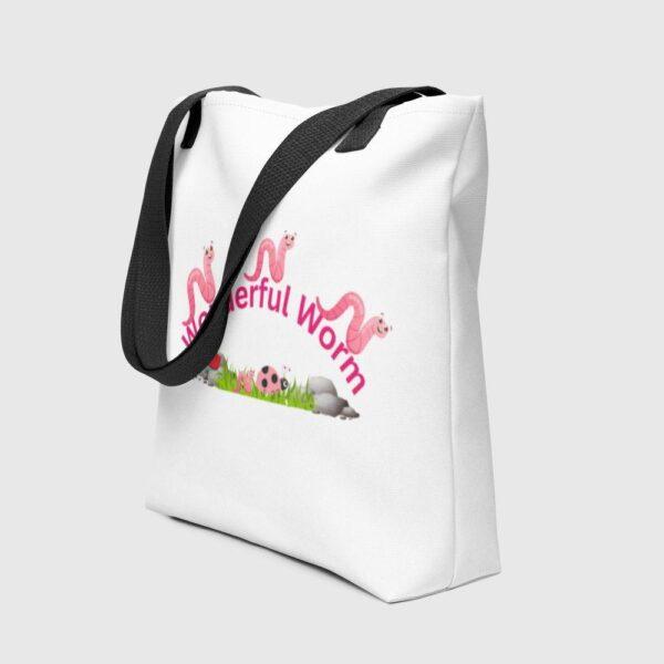 Wonderful Pink Worm Polyester Tote Bag