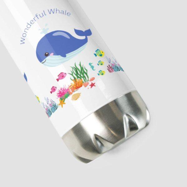 Wonderful Whale Stainless Steel Water Bottle 17oz