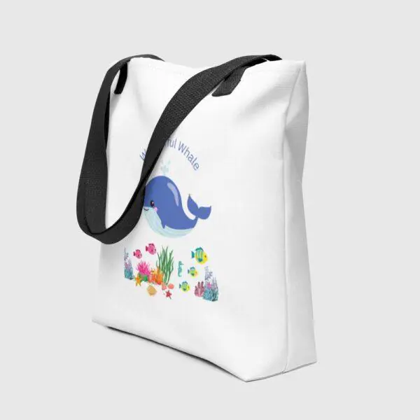 Wonderful Whale Polyester Tote Bag