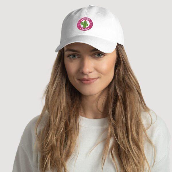 lovable-cactus-white-classic-dad-hat