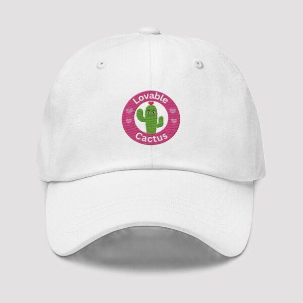 lovable-cactus-white-classic-dad-hat