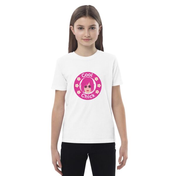 Organic Cotton Pink Cool Chick Children's T-shirt - Image 2