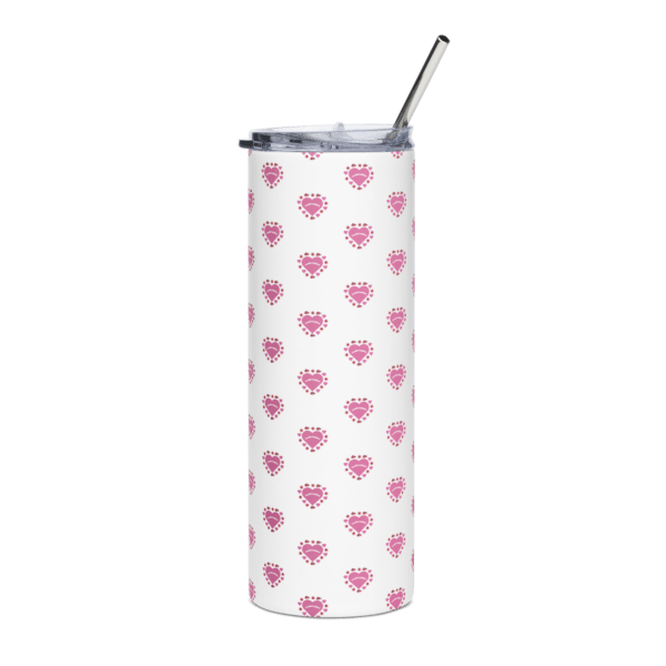 Lovable Ladybird Pink Heart Stainless Steel Drinks Tumbler 20oz