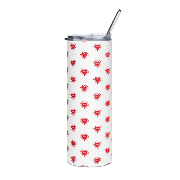 Lovable Ladybird Red Heart Stainless Steel Drinks Tumbler 20oz