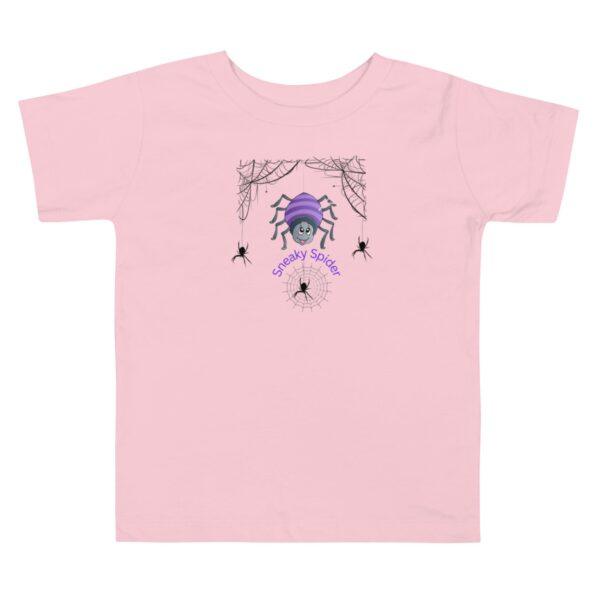 sneaky-spider-toddler-t-shirt-pink