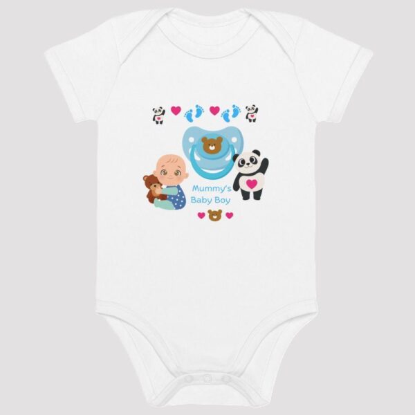 Organic Cotton Mummy's Little Boy Baby Bodysuit