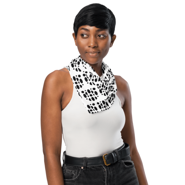 Square Polyester Bandana Single Sided Black Tortoiseshell Print - Image 2